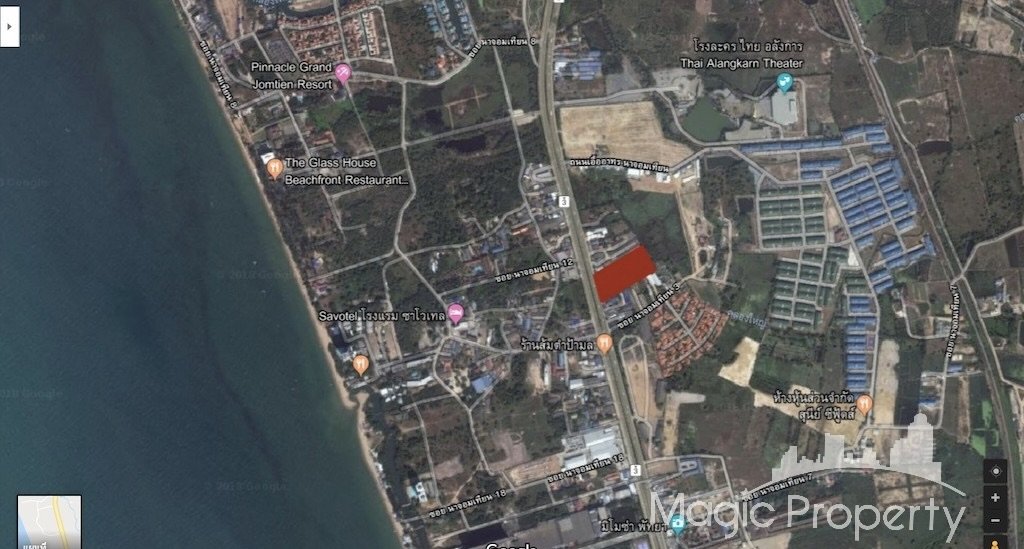 7 Rai Land For Sale on Sukhumvit road, Chon Buri. Located on main Sukhumvit road, Tambon Na Chom Thian, Amphoe Sattahip, Chang Wat Chon Buri...