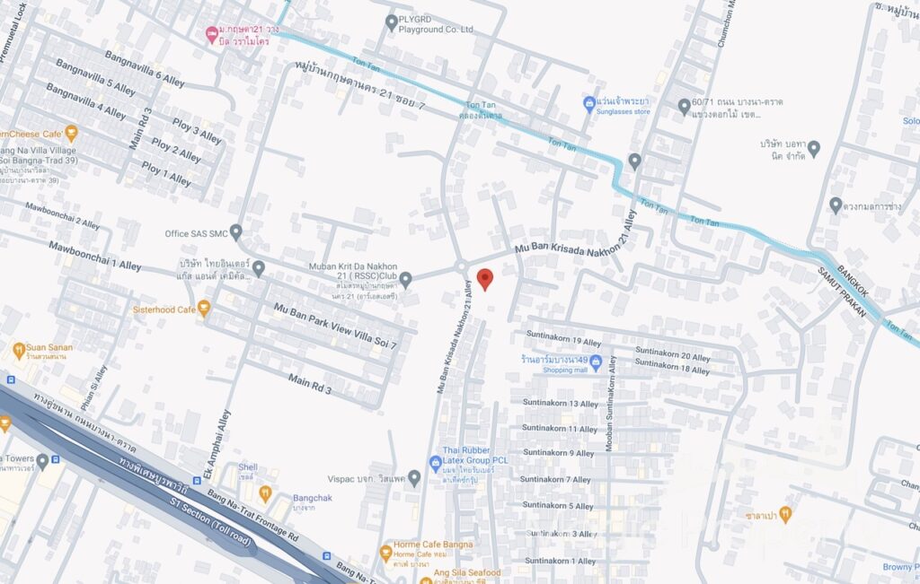 Land for sale in Krisada Nakhon 21 Village Property code MGP1258 Land 0-3-31 Rai-Ngan-Sq.wah (331 Sq.wah) Next to the lake, Orange area. Width 23 meters x Deep 45 meters, lakeside wide 45 meters. Located at Bang Kaeo Subdistrict, Bang Phli District, Samut Prakan 10540