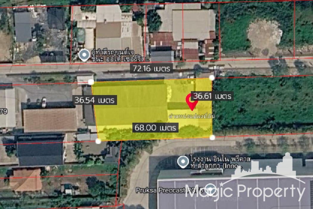 Land with Factory in Leab Klong 4 Road, Pathum Thani