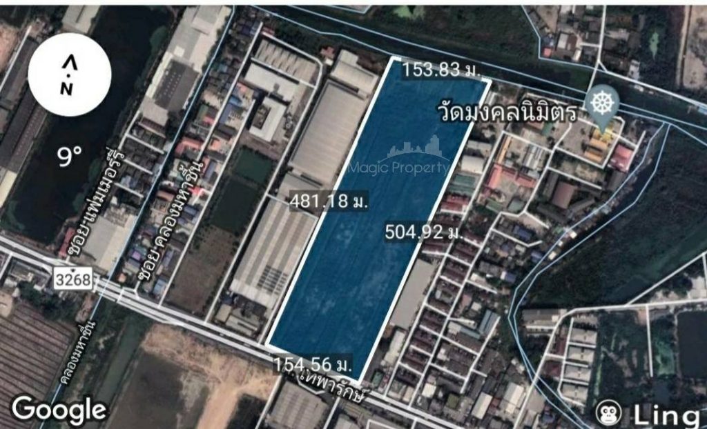 47 Rai (Purple Area) Land For Sale on Thepharak Road, Bang Sao Thong, Samut Prakan 10540. For more details please contact us...